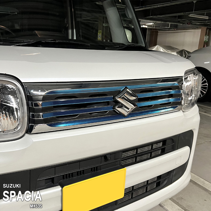 スペーシア MK53S ガーニッシュフィルム 施工イメージ